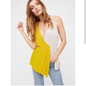 Free People Last Night Tank in Sunglow Combo